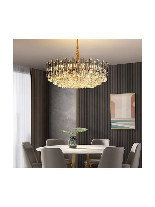 Полилей Ø60cm с кристали Златист PA-145 GOLD