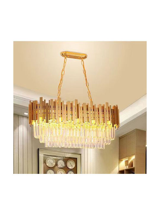 Emporio Collection Kronleuchter Ø80cm mit Kristallen Gold Emporio Collection Kronleuchter Ø80cm mit Kristallen Gold