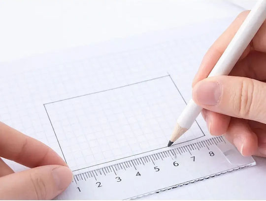 Verk Group Satz 9 Geometrische Werkzeuge Kunststoff Durchsichtige Schwarze