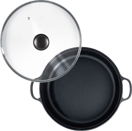Vilde Tigaie din Fontă cu Capac cu Acoperire Ceramică 30cm