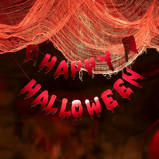 Halloween Girlande "Happy" Blutige Buchstaben & Machete