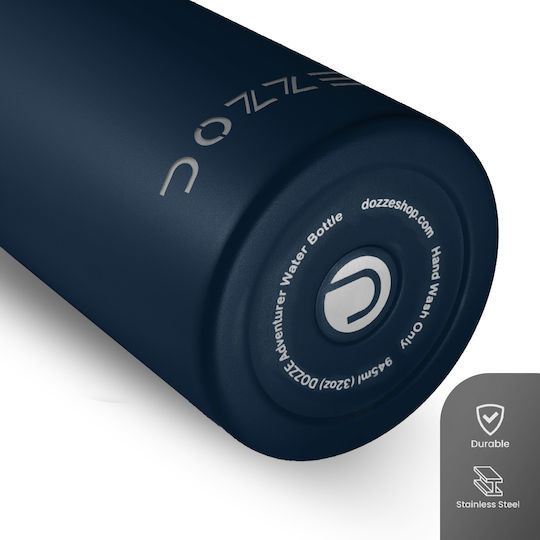 Dozze Monochrome Edition Thermos Bottle Stainless Steel BPA Free 945ml Ocean Blue With Straw