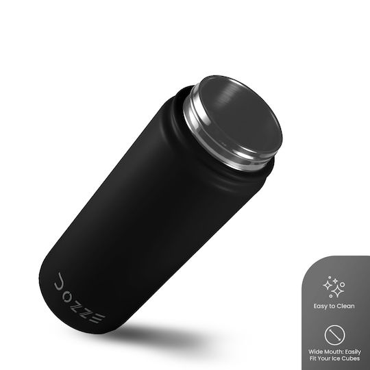 Monochrome Edition Μπουκάλι Θερμός Ανοξείδωτο BPA Free 530ml Midnight Black με Καλαμάκι