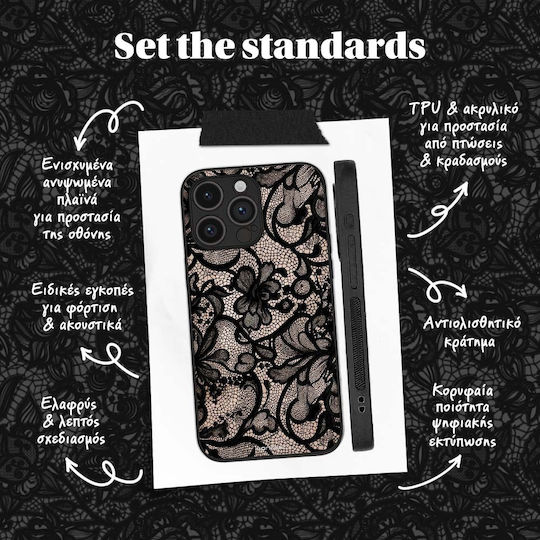 Калъф Sonique Diva Series Samsung Galaxy M35 5g Черна Дантела