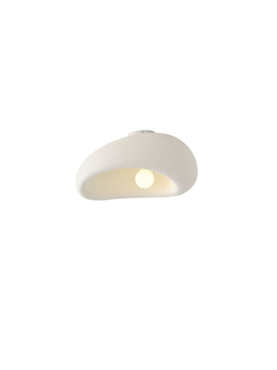 Eurolamp Таванна Плафониера 50см Бяла с Цокъл E27