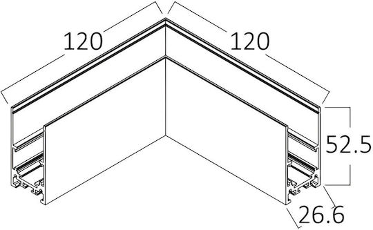 Braytron Σύνδεσμος Ράγας για Φωτιστικά Μαύρος BY41-10221