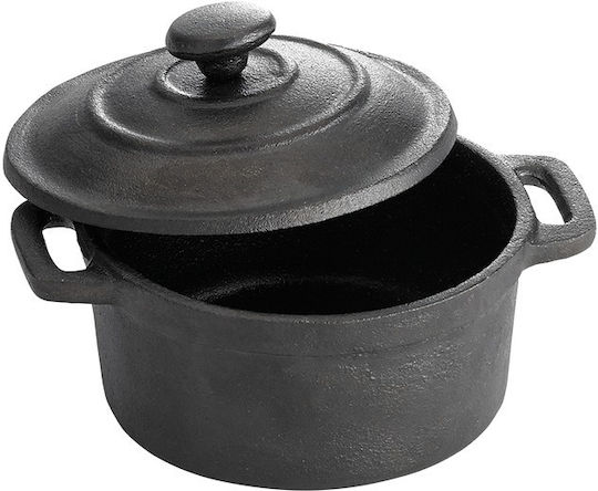 Tablecraft Cast Iron Sauce Pan Capacity 235ml with Diameter 10cm and Height 4.5cm.