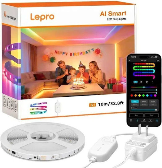 Lepro Smart LED Strip Wi-Fi RGBIC Light 10m