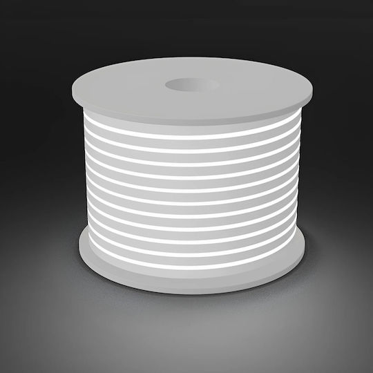 Braytron Водоустойчива LED Лента 220V Студено Бяло Светлина Неон Flex
