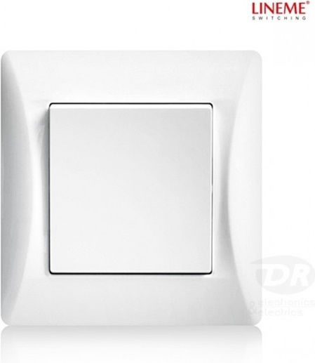 Lineme Recessed Wall Switch Lighting One-Way with Frame White