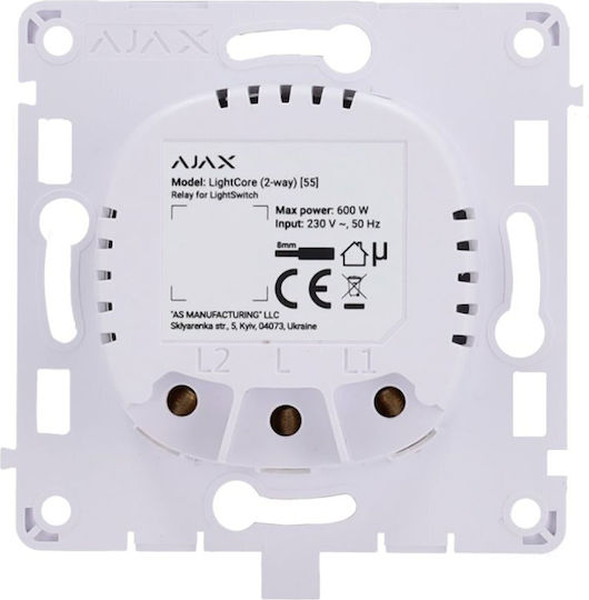 Ajax Systems LightCore (2-way) Vertieft Schaltermechanismus Beleuchtung