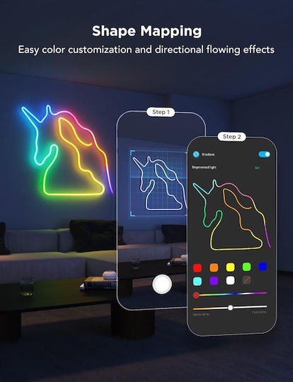 Govee Smart LED Strip Neon Rope Light 2 Wi-Fi RGBIC Light 5m Neon Flex