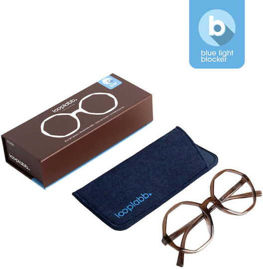 Looplabb Lolita Blaulichtblockierende Brillen Hazel Grad 1