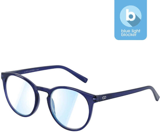 Looplabb Papillon Blaue Marine Blaulichtblockierende Brillen Stufe 2.5