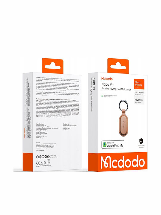 Mcdodo Mini Gps Tracker Car Keys Bike Apple Find My Brown