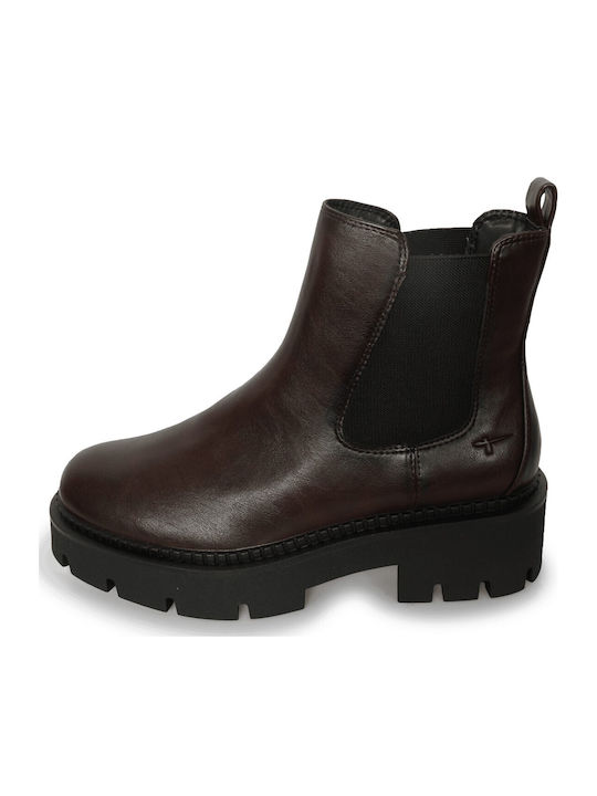 Damen Chelsea-Stiefel mit Mittelhohem Braun Absatz