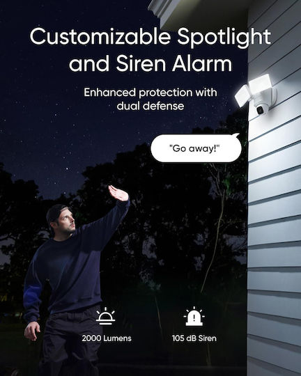 Eufy Floodlight E30 IP Surveillance Camera Wi-Fi Full HD+ 4MP Waterproof with Two-Way Communication
