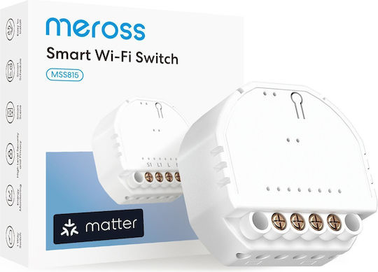Meross Интелигентен Превключвател Wi-Fi 10A С Неутрален