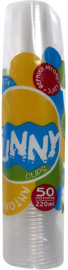 Disposable Cup Plastic Transparent 220ml 50pcs