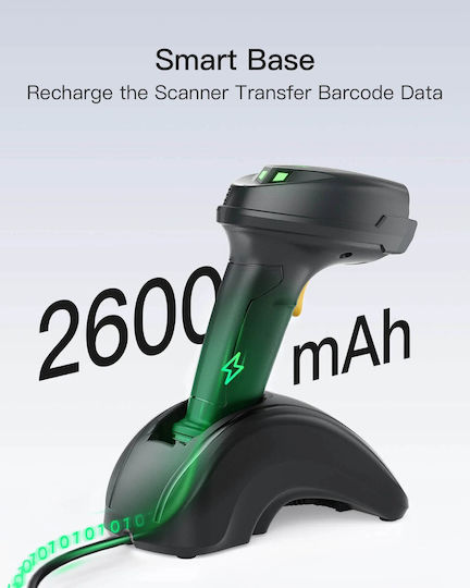 Inateck Handheld-Drahtlos-Scanner mit Lesbarkeit 1D Barcodes N6008_Grau