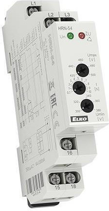 Elko EP HRN-54 Трифазен Наблюдател На Напрежение Шина 8A