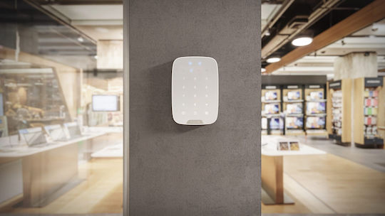 Ajax Systems Keypad Plus Ασύρματο Πληκτρολόγιο Συναγερμού Αφής σε Λευκό Χρώμα 38253.83.WH1
