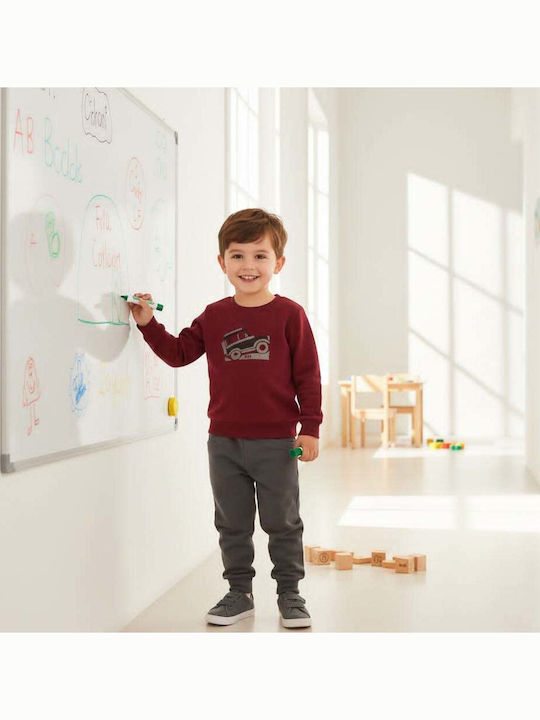 Kids Set with Pants 2 Pieces Bordeaux Grey