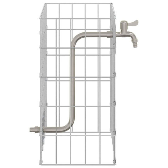 vidaXL Gabion Fence Post Garden Fencing Supplies 25x25x50cm 4 Pieces Silver