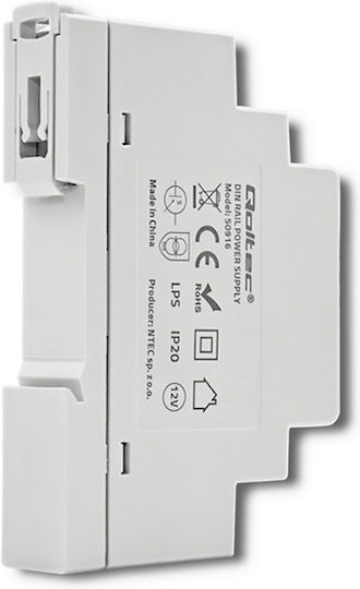 Qoltec DIN Rail Power Supply 24V/15W