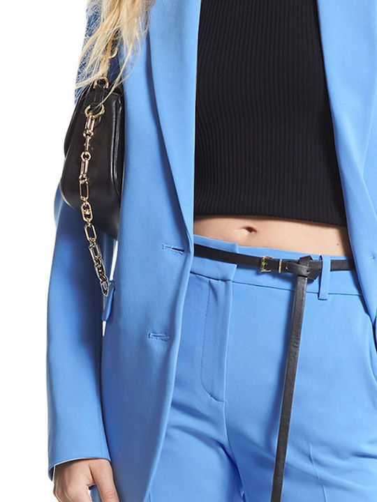 Damen Stoffhose Hellblau