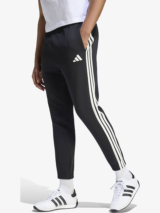 adidas 3 dungi pantaloni de trening negri