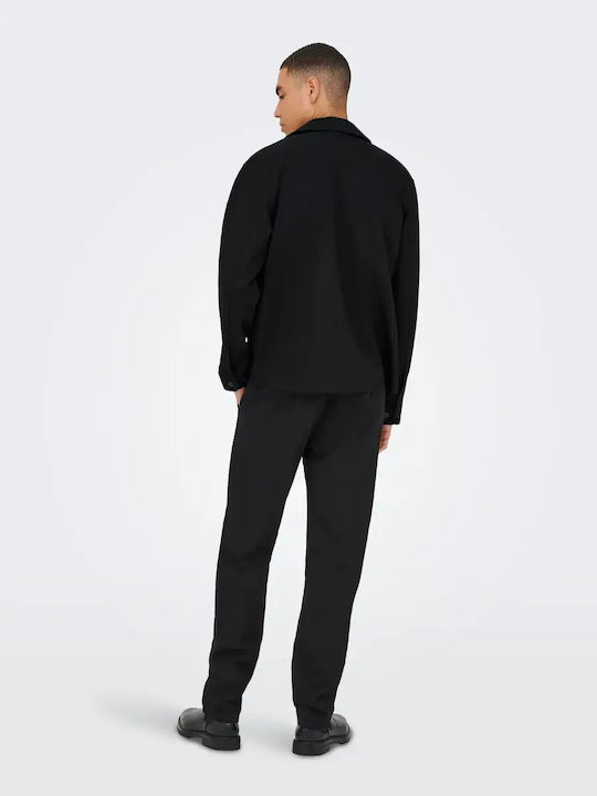 Long Sleeve Overshirt Black