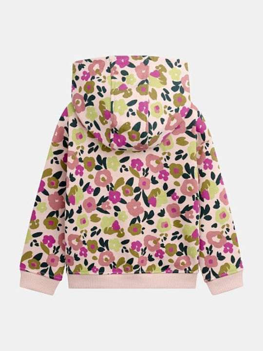 Kids Sweatshirt Cardigan with Hood and Pockets Pink