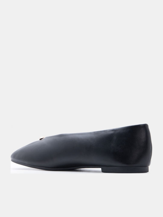 Women's Pointed Toe Ballerina Shoes In Black Colour