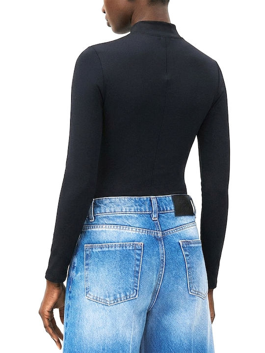 Access Fashion Дамско Боди С Висока Яка С Дълъг Ръкав Черно 64-2130-202-black Access Fashion Дамско Боди С Висока Яка С Дълъг Ръкав Черно 64-2130-202-black