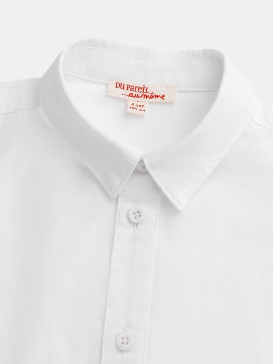 Tricou Pentru Copii Mânecă Lungă Alb