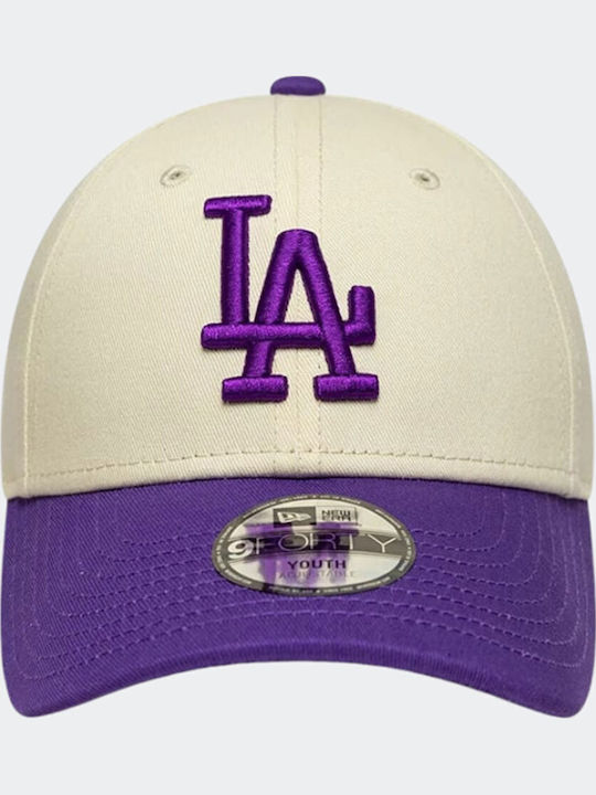 New Era Kids' Fabric Hat York Dodgers Mlb League Essential Beige