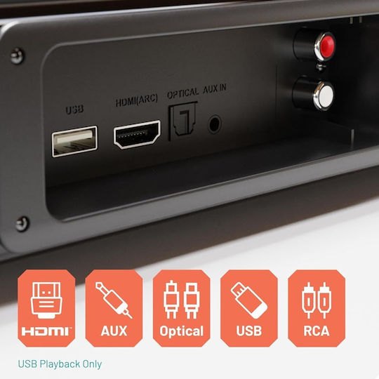 Majority SB80 Split Soundbar 2.2 με Τηλεχειριστήριο Μαύρο