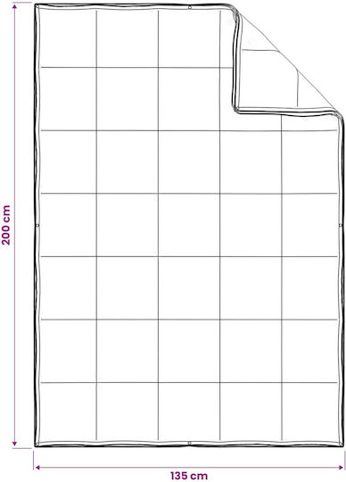 Universal Quilt Adjustment 2 Pieces 135 X 200 Cm All Seasons White