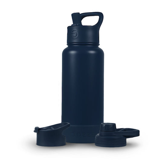 Dozze Monochrome Edition Thermos Bottle Stainless Steel BPA Free 945ml Ocean Blue With Straw