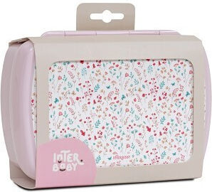 Interbaby Plastic Pink Lunch Box With Compartments