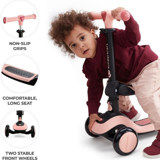Kinderkraft Trotinetă pentru copii pliabilă Halley cu 3 roți cu iluminare LED albă