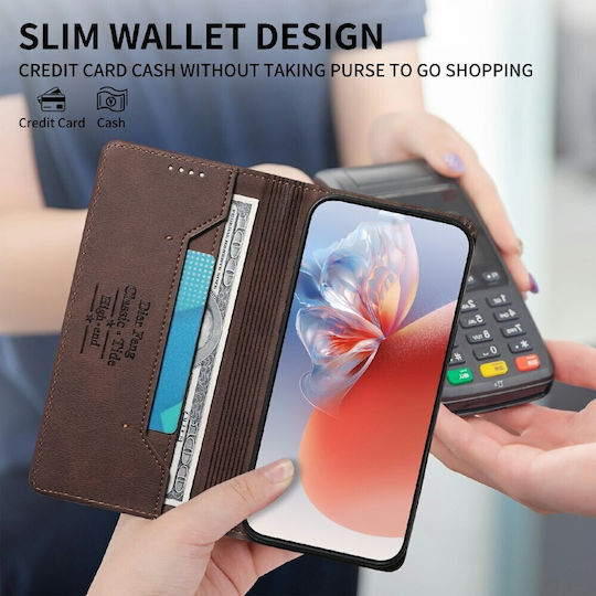 Df-019 Husa Book Maro Închis Xiaomi Poco X8 Pro Max 5g