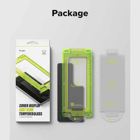 Tempered Glass Samsung Galaxy Z Fold8 Ultra Ringke Easy Slide Anti-Scratch Screen Protection Glass for Outer Screen 2 Pieces Clear 8800328819337