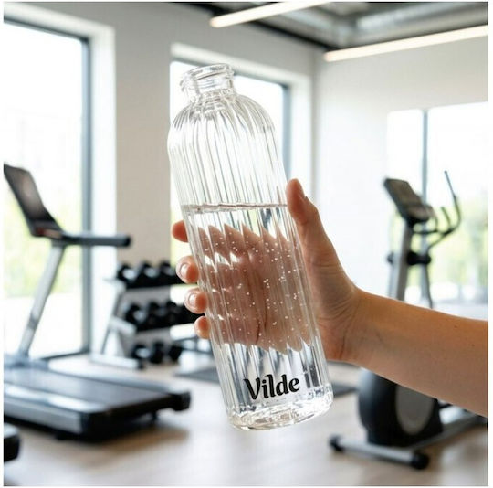 Vilde Vilde Glas Wasserflasche mit Schraubdeckel Transparent 750ml
