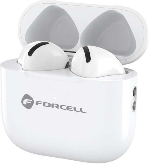 Căști Bluetooth Handsfree In-ear cu Husă de Încărcare Albe
