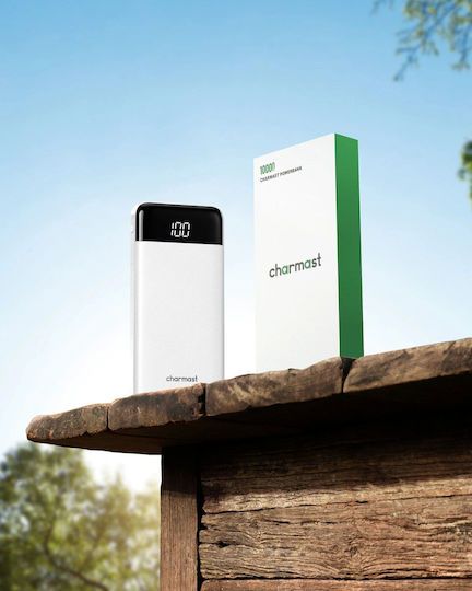 Charmast W1148 Power Bank 10000mAh with 2 USB-A Output Ports White
