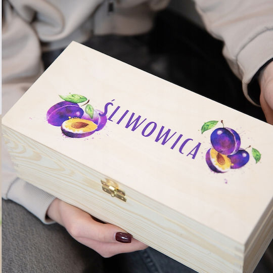 Κουτι Slivovica + Διακοσμητικο Μπουκαλι Slivovica Ξύλινο Κουτί