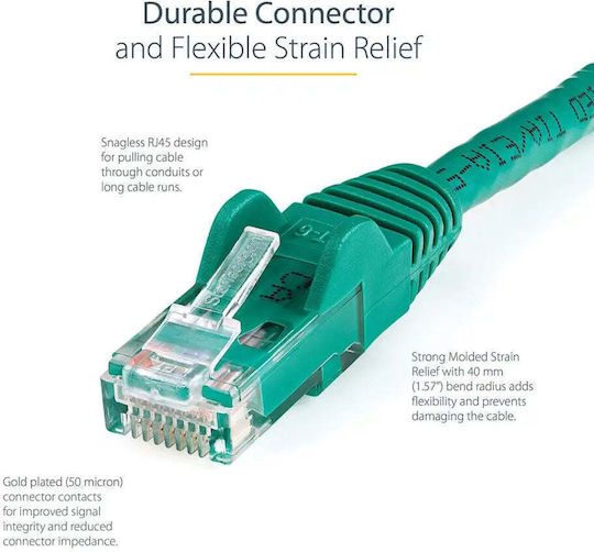StarTech U/UTP Кат.6 (Gigabit) Мрежов Кабел Ethernet 7м Зелен