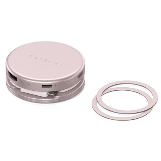 Satechi OntheGo USB-C Docking Station με HDMI 4K PD Ethernet Ροζ Χρυσό